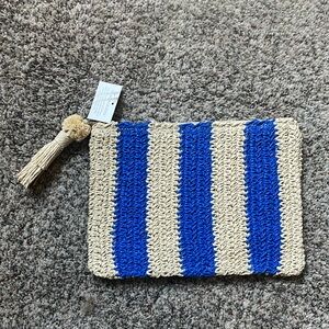 Mark & Graham Cabana Striped Pouch Clutch